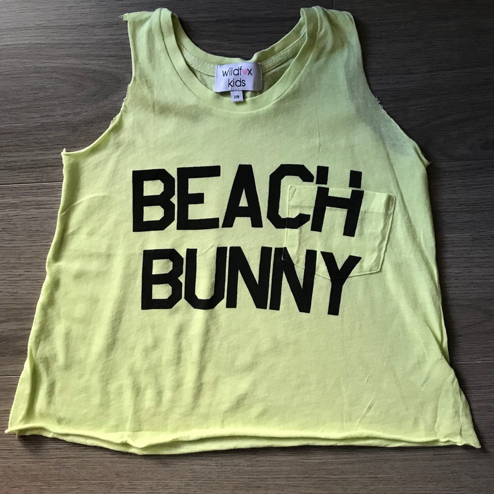 Wildfox couture kids beach bunny muscle tank 7/8